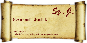 Szuromi Judit névjegykártya